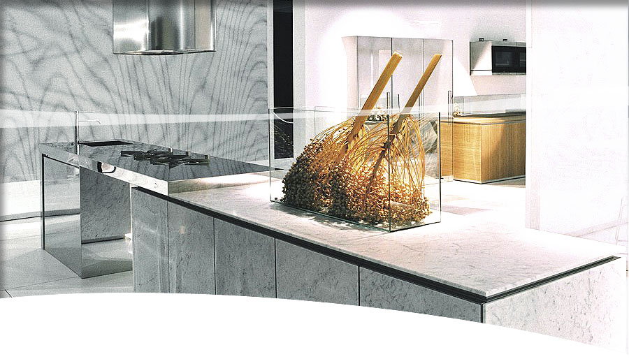 Zunino Marmi - Marble lightened furnishing kitchens