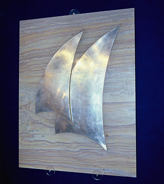 Zunino Marmi - Italy - Bas-relief in aluminium on Rainbow stone