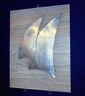 Zunino Marmi - Italy - Bas-relief in aluminium on Rainbow stone