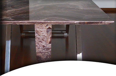 Zunino Marmi - Onyx - Lightened onyx and stainless steel table