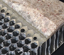 Zunino Marmi - Cashmere White Granite on aluminium honeycomb