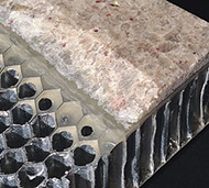 Zunino Marmi - Cashmere White Granite on aluminium honeycomb