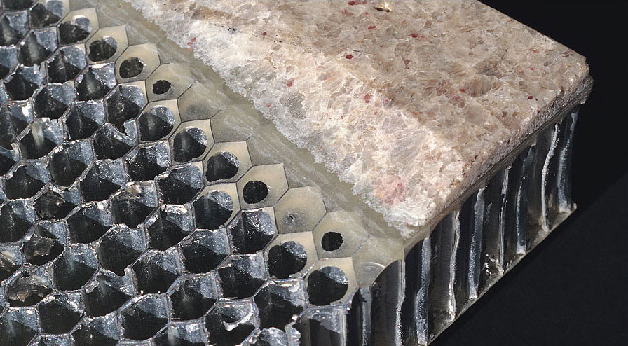 Zunino Marmi - Italy - Cashmere White Granite on aluminium honeycomb