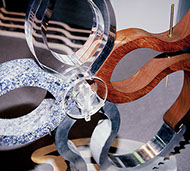Zunino Marmi - Plexiglass, wood, Granite Azul Bahia and aluminium
