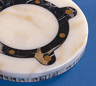 Zunino Marmi - Afion Marble and Portoro on aluminium honeycomb