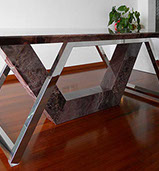Zunino Marmi - Onyx - Lightened onyx and stainless steel table 1