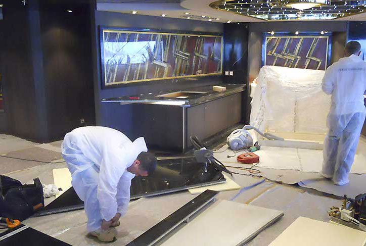 Zunino Marmi - Genova - Allestimento area VIP - MSC Divina