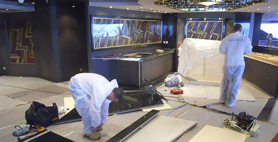 Zunino Marmi - Italia - Allestimento area VIP - MSC Divina