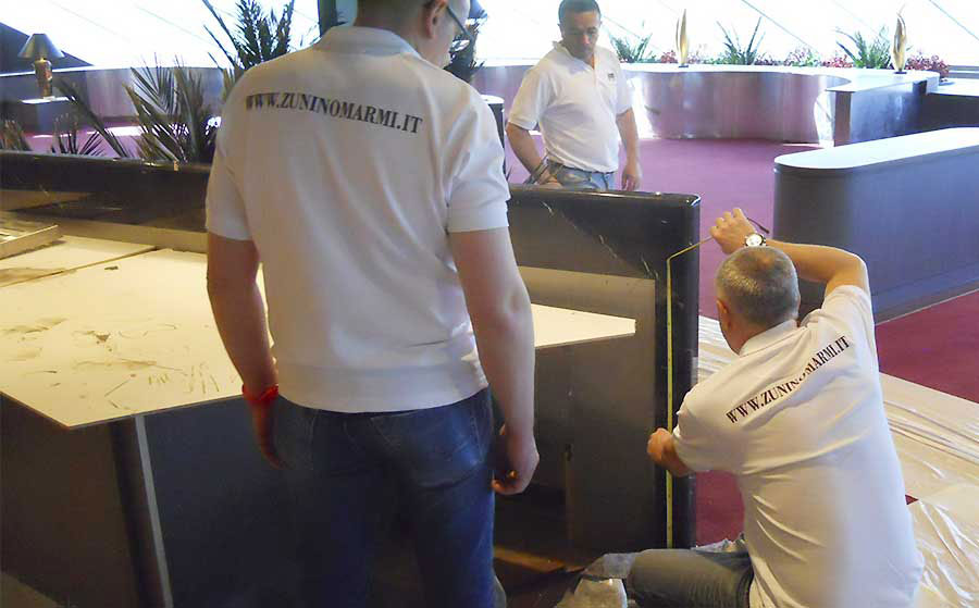 Zunino Marmi - Genova - Allestimento area VIP - MSC Divina