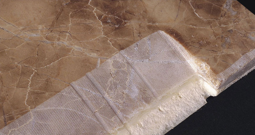 Zunino Marmi - Genova - Marmo Emperador Chiaro su supporto di materiale sintetico