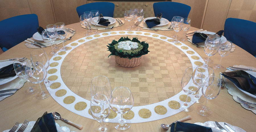 Zunino Marmi - Genova - Tavolo rotondo intarsiato